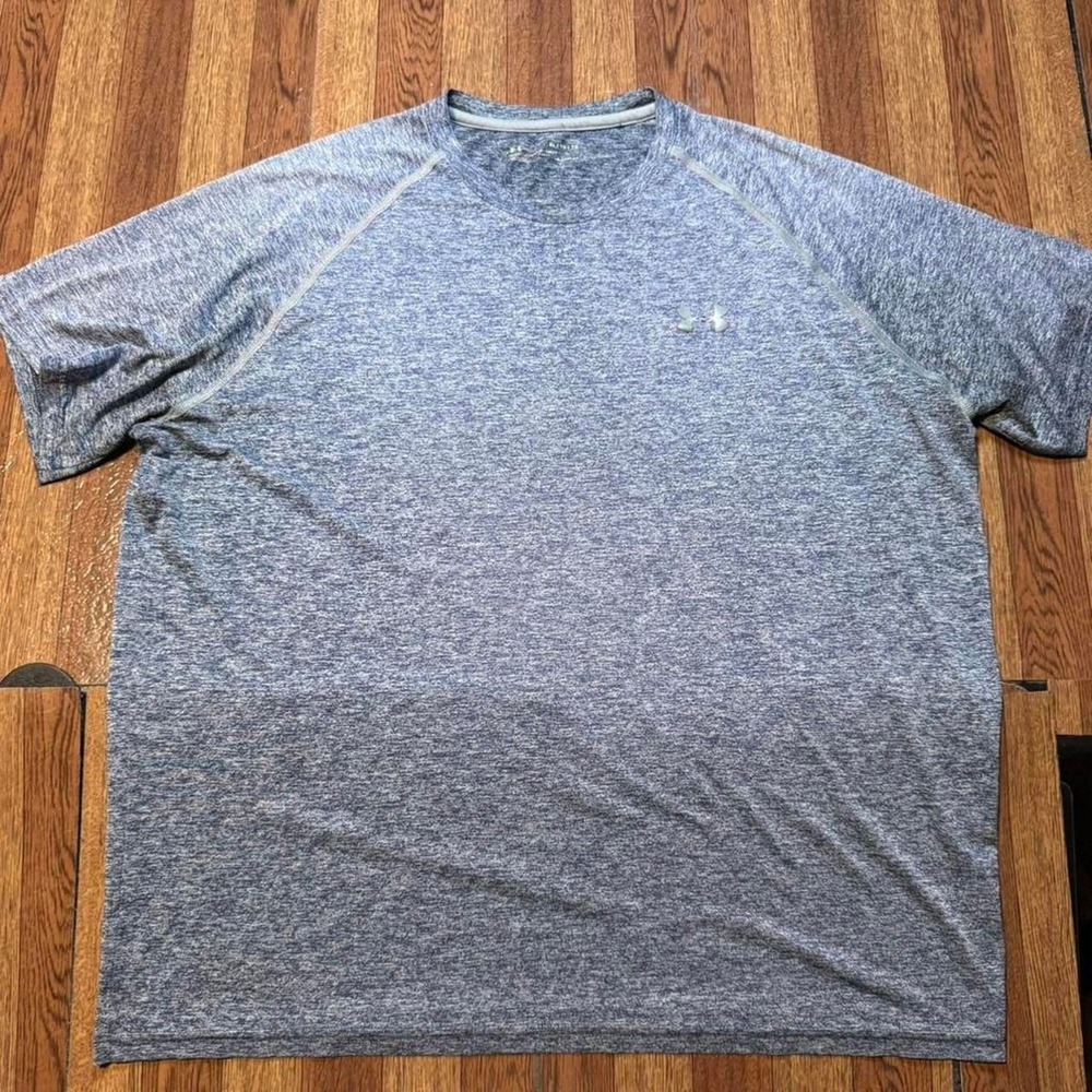 Nike Blue Heather Heat Gear Retro Sportswear‎ Running Train Shirt XL